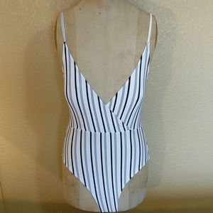 Striped One Piece Swimsuit